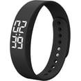 thumbnail image 1 of Non-Bluetooth Fitness Tracker Watch Pedometer Digital Step Counter Calorie Counter Distance Activity Tracker Alarm LED Fitness Watch IP65 Water Resistance, 1 of 7