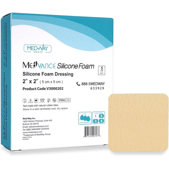 MedVance Silicone Foam Dressing with Adhesive Border for Wound Care ...