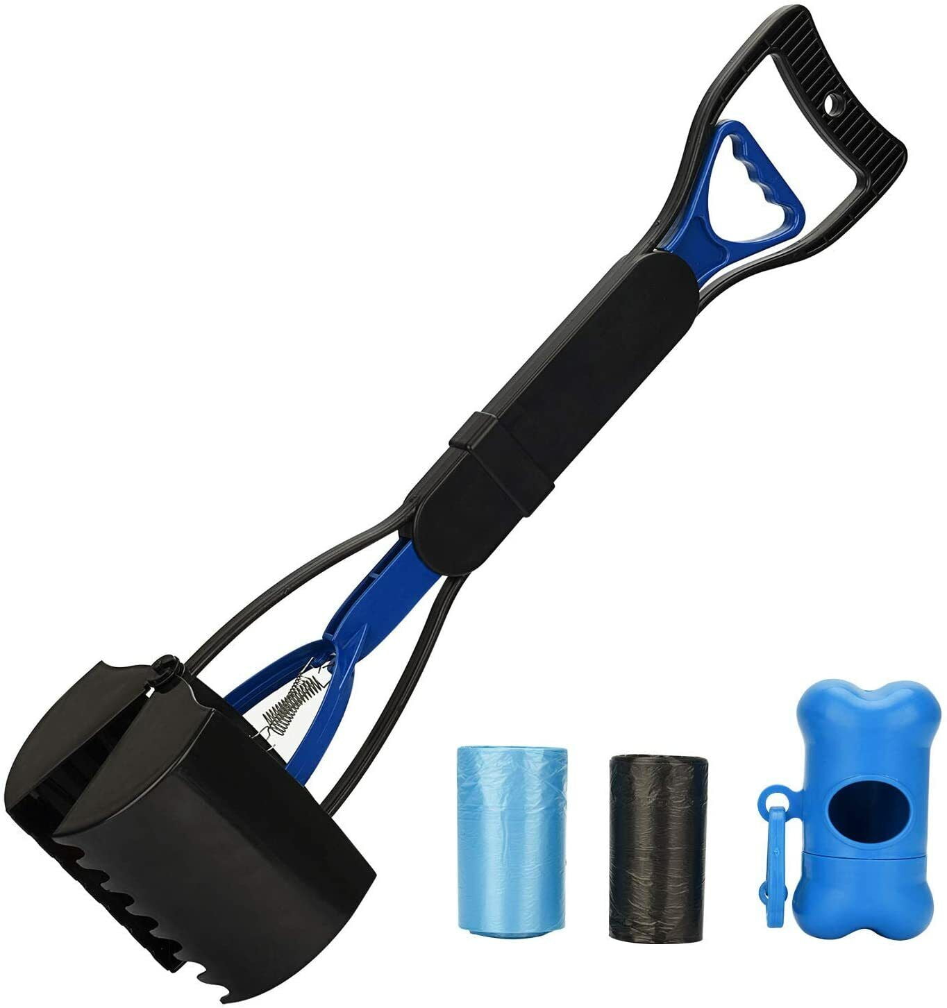 NonBreakable Dog Pooper Scooper, Portable, Long Handle, Bag Holder