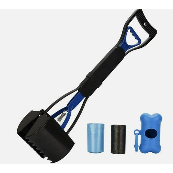 Non Breakable Dog Pet Pooper Scooper For Large & Small Dogs Long Handle with bag and bag holder