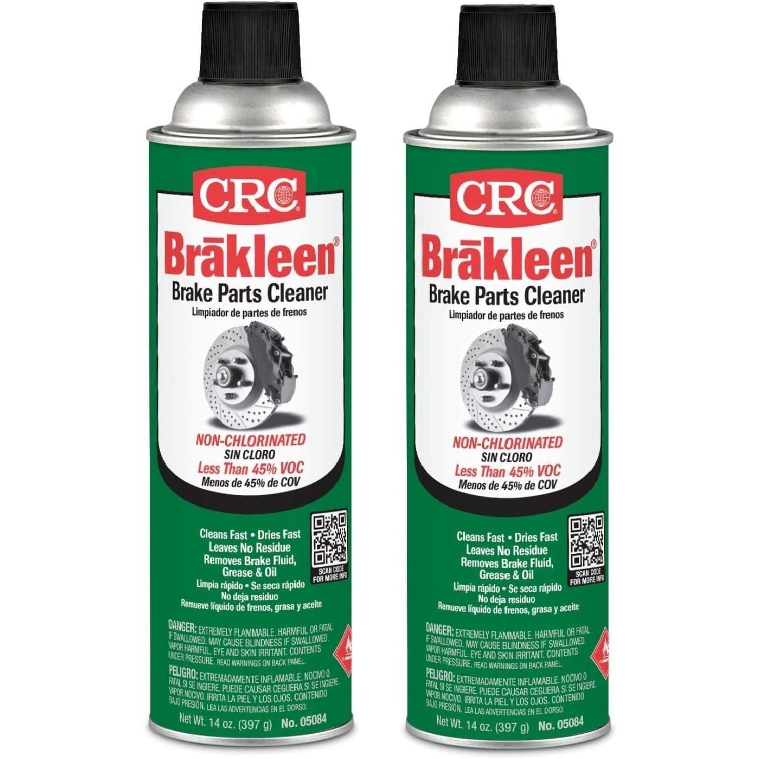NonChlorinated Brakleen Brake Parts Cleaner, 14oz.