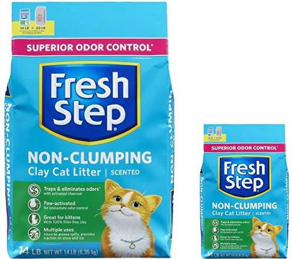 Non Clumping Litter,Scented,14 lbs 2