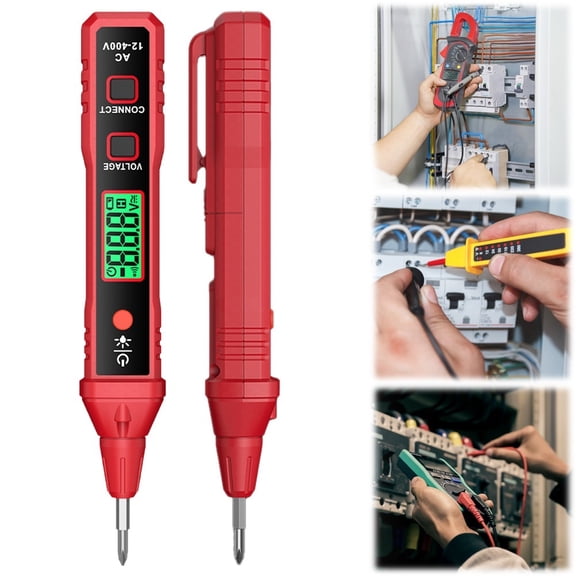 Non-Contact AC Voltage Tester Digital Pen LCD Display Wire Breakpoint Finder Sound and Light Alarm