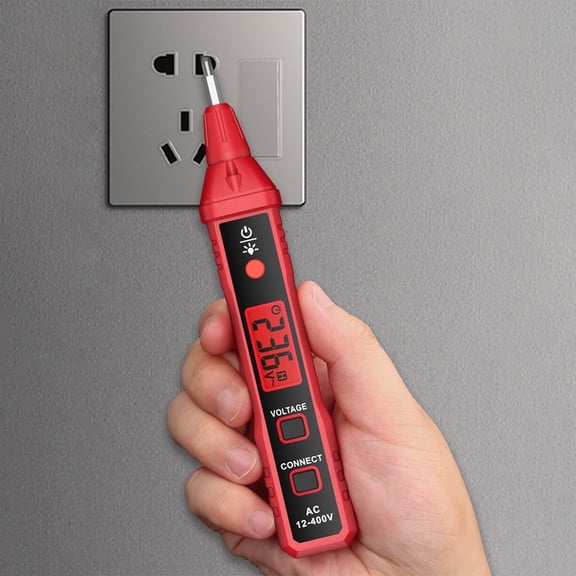 Non-Contact AC Voltage Tester LCD Display Wire Breakpoint Finder Sound Light Alarm with Flashlight ,High&Low Sensitivity