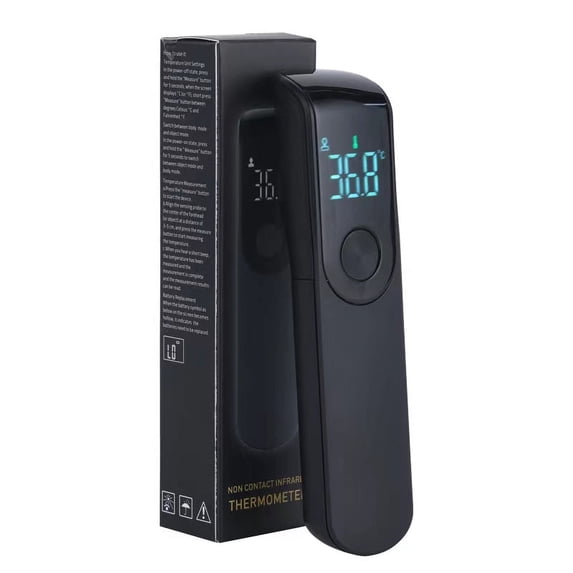 Non-Contact Thermometer for Adults and Kids, FSA Eligible, Accurate & Easy to use, 1 Second Result, Mute Mode, Color-Coded Screen,Black
