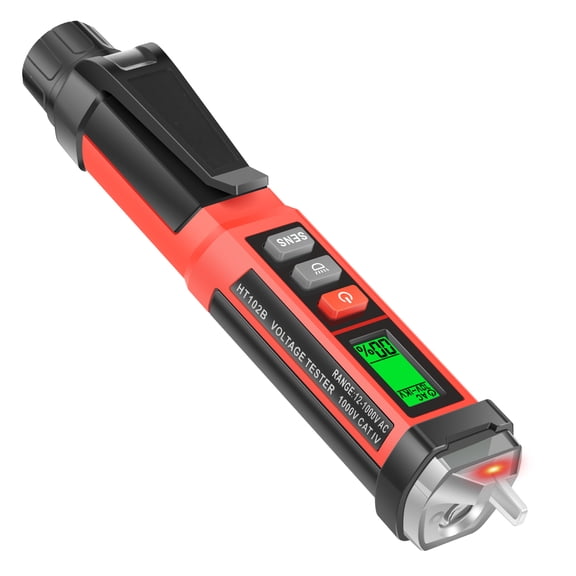 Non-Contact Voltage Tester Pen Dual Range AC 12V-1000V Electrical Tester with LED Flashlight Buzzer Alarm for Live Wire Circuit Testing