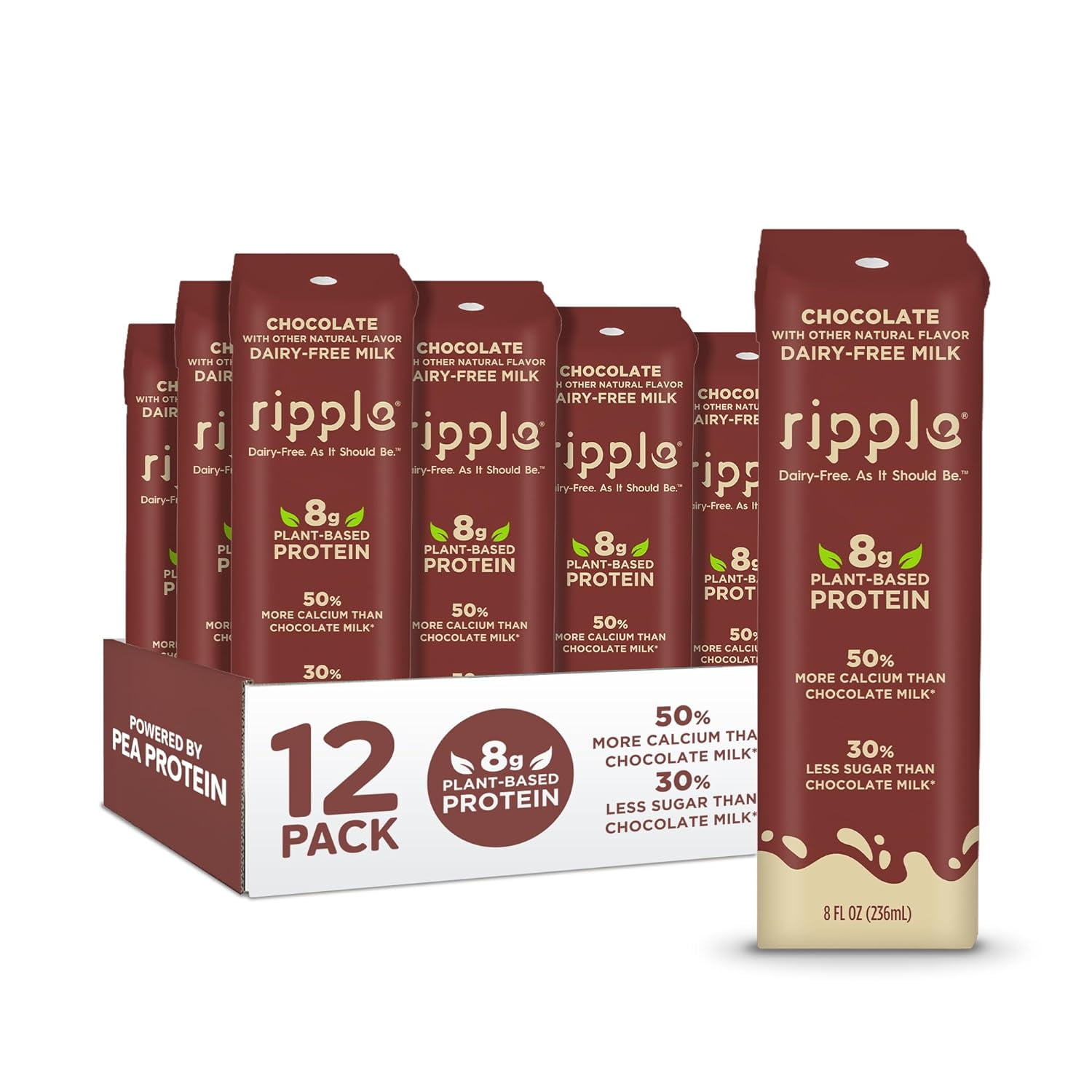 NonDairy Milk, Chocolate Vegan Milk With 8g Pea Protein Shelf