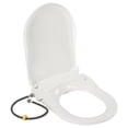thumbnail image 1 of Non-Electric Bidet Toilet Seat Dual Nozzle Fresh Water Spray D-Shape White 18.9*13.7*3in, 1 of 18