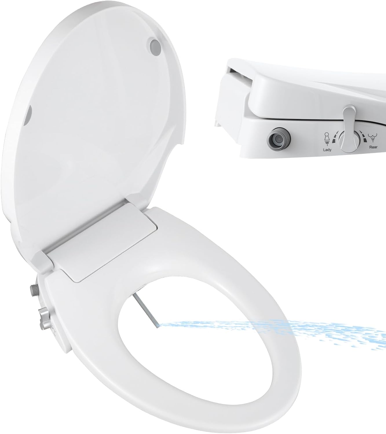 NonElectric Bidet Toilet Seat, Fits Elongated Toilets, Bidets for