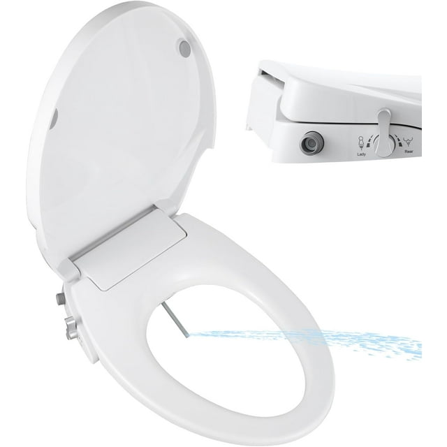 NonElectric Bidet Toilet Seat, Fits Elongated Toilets, Bidets for