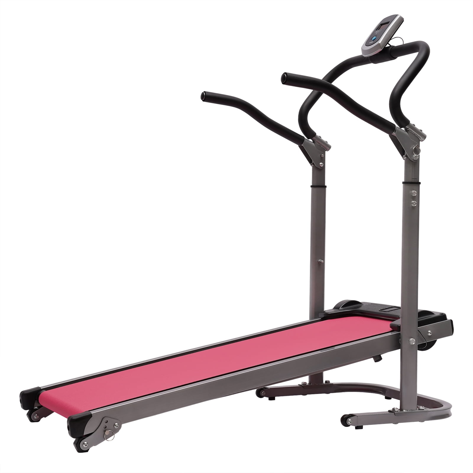Flywheel Support Frame Non-Electric Home Gym Equipment, Foldable Treadmill with Anti-Slip ...