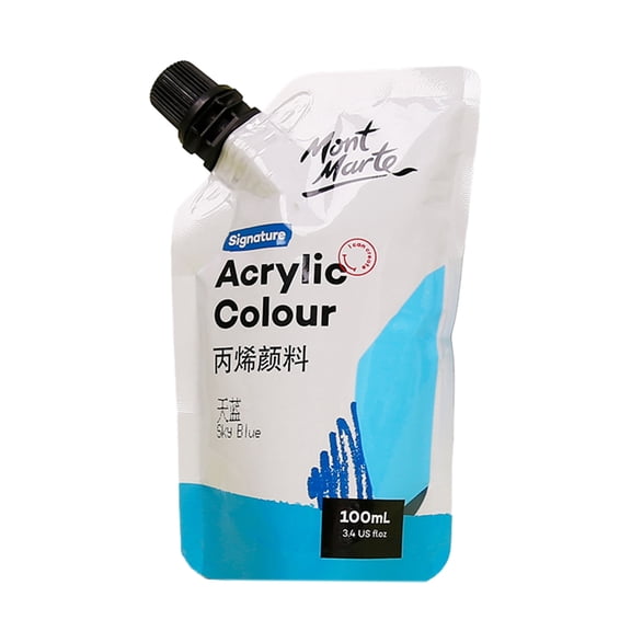 Non Fading, Non Toxic, Single Color Paint for Painters Acrylic Paint, 11 Colors (100ml Pouches), In Bags Rich Pigment