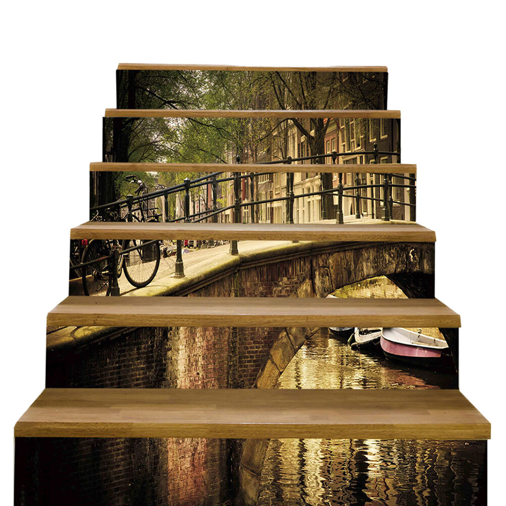 NonFading Selfadhesive Stairs Stickers Mural Waterproof Wallpaper PVC