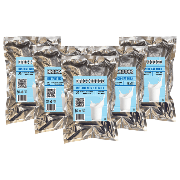 Non-Fat Dry Milk Instant Mix Packets  15g Each, 100 Pack  Vitamin A & D Fortified, Shelf-Stable Powdered Milk