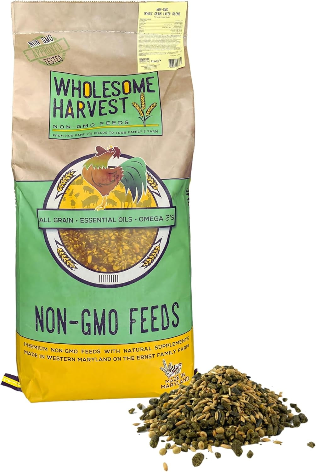 Non-GMO Rabbit Food - 25 lbs, 16% Protein, 1.4% Calcium, Rabbit Feed ...