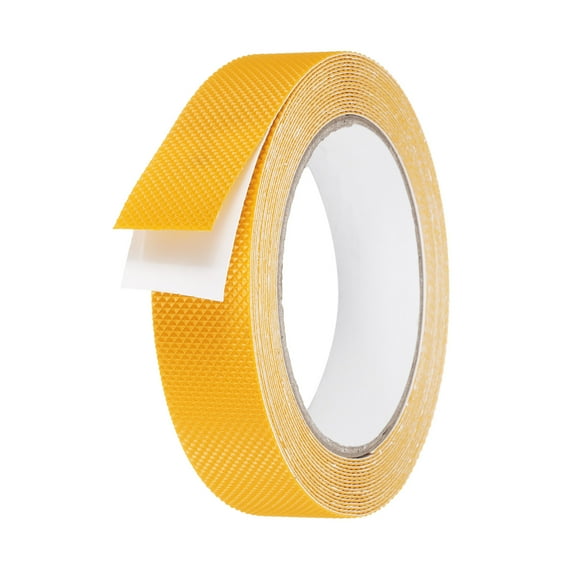 Non Grid Tape 1 in x 16.5ft PEVA Checkered Non Slip Skid Tape for Stairs Treads, Yellow