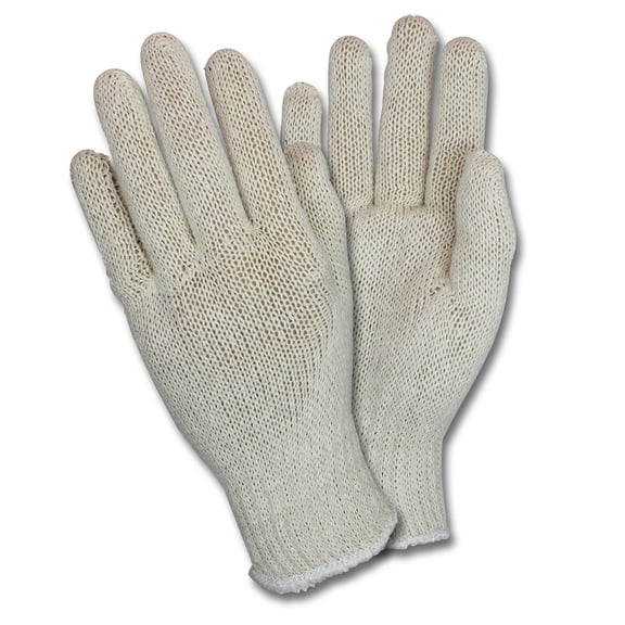 Safety Zone String Knit Cotton Polyester Lightweight Gloves, Mens - Bag of 12 Pairs