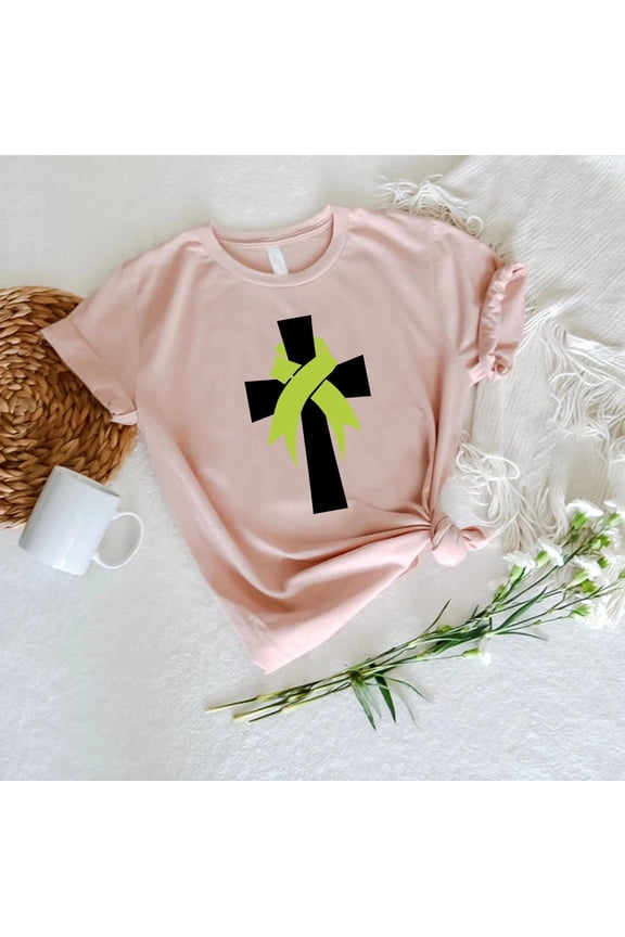 Non-Hodgkin Lymphoma Awareness Shirt: Green Ribbon Cancer Support Tee SWEATSHIRT All Size S-5XL