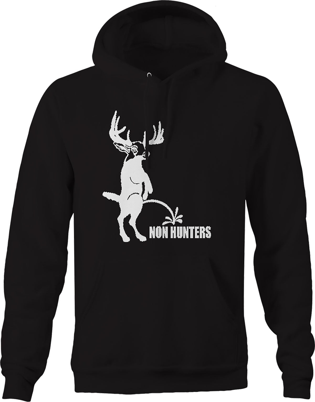 Non Hunters Big Buck Deer Hunting Sweatshirt for Men Small Black