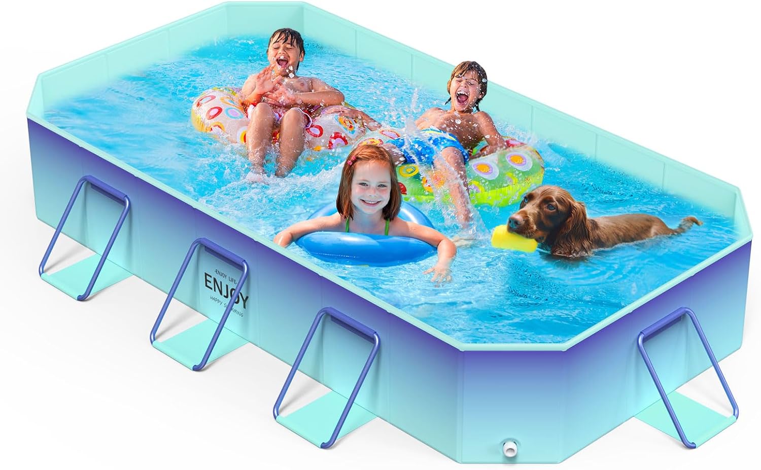 Non-Inflatable Swimming Pool for Kids and Pets, Framed Swimming Pools ...