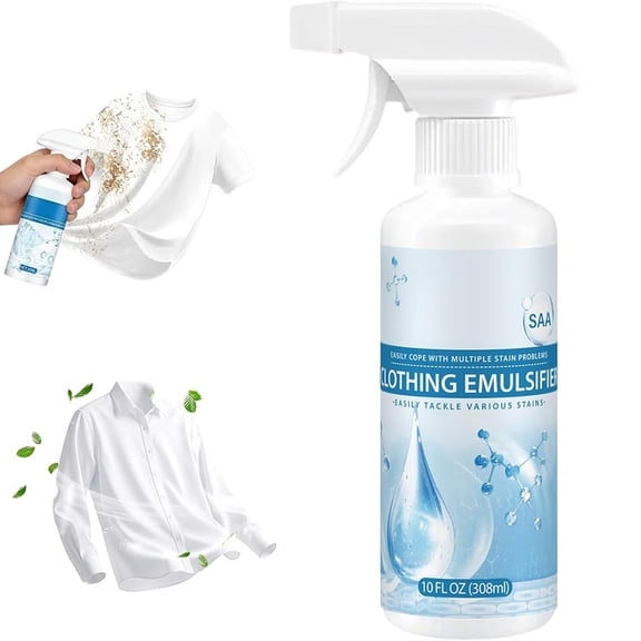 Non-Ionic Fabric Emulsifier Spray, Gentle Enzyme Clothing Emulsifier Stain Remover for Delicates and Daily Use