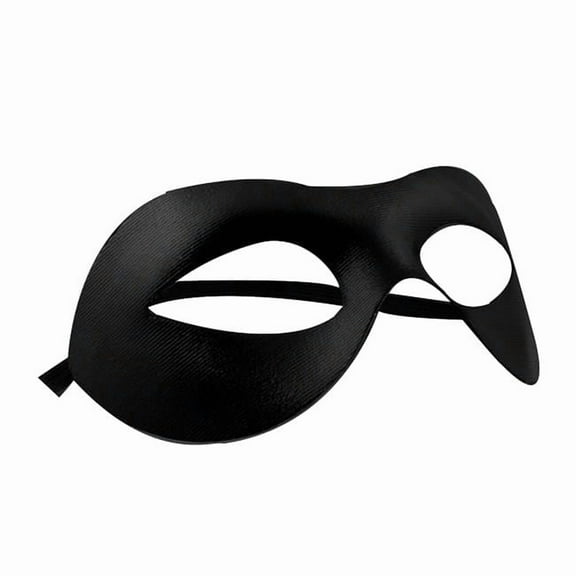 Non-Light Up Classic Matte Black Mask with Elastic Band