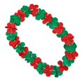 thumbnail image 1 of Blinkee HFLLNK-RDGR Non Light Up Hawaiian Flower Christmas Lei Necklace, Red & Green, 1 of 1