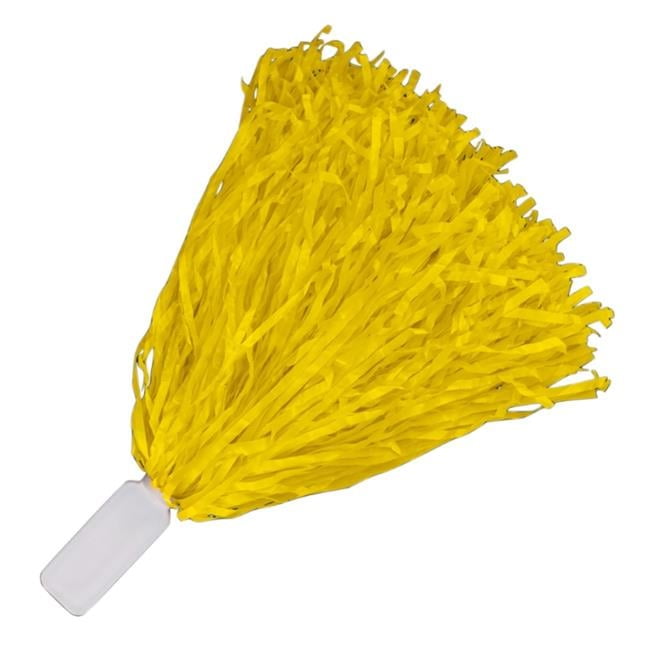 Non Light Up Short Handle Cheer Pom Poms, Yellow