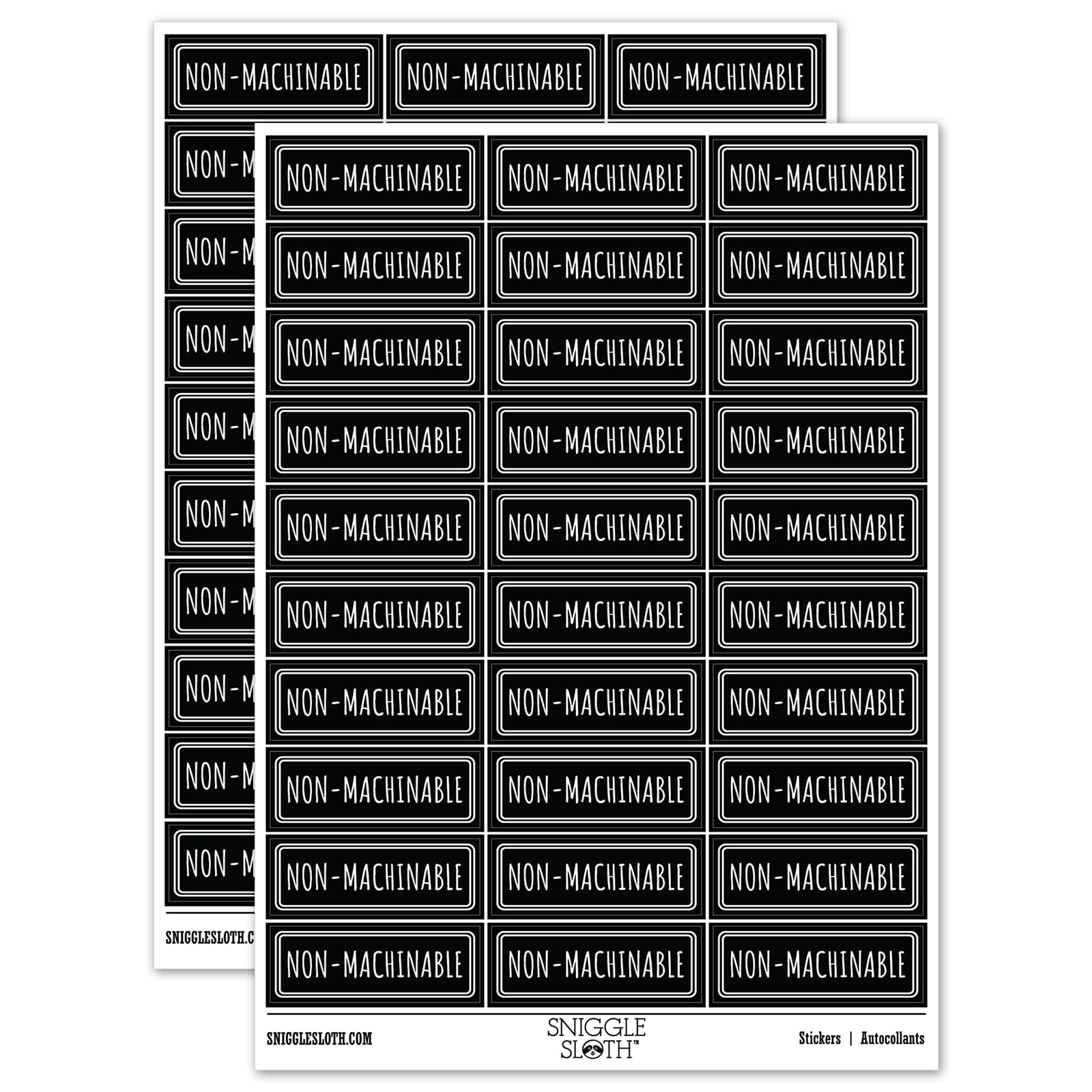 Non-Machinable Double Line Letter Mail Package Sticker Set - Black ...