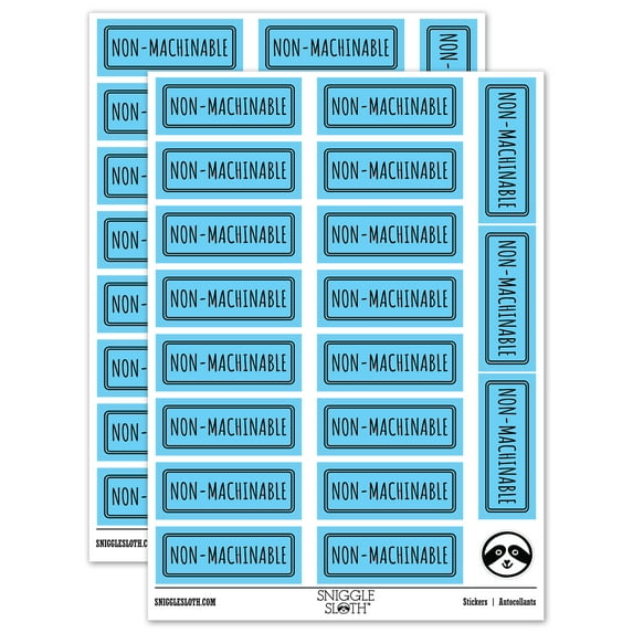 Non-Machinable Double Line Letter Mail Package Sticker Set - Light Blue - Matte Finish - 2.00" Large