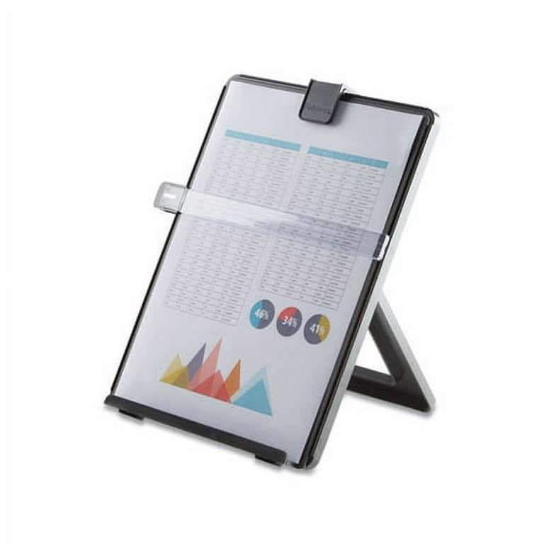 Non-Magnetic Letter-Size Desktop Copyholder, 125 Sheet Capacity, Plastic, Black Non-Magnetic Letter-Size Desktop Copyholder, 125 Sheet Capacity, Plastic, Black