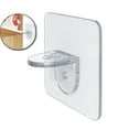 thumbnail image 1 of Non-Marking Adhesive No-Drill Cabinet Laminate Fixing Bracket Clear PVC Right Angle Load-Bearing Shelf Connector 1Pcs, 1 of 7