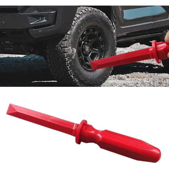 Non-Marring Grip Plastic Chisel Scraper - 11" Plastic Razor Scraper Car Wheel Weight Remover Tool, Chemical Resistant Scraper Tool for Removing Decal, Emblem, Debris, Adhesives, Film, Paint(1PC)