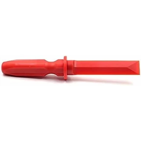 Non-Marring Super Grip Plastic Chisel Scraper, Wheel Weight Remover, Red, High Impact Resistant Nylon, Solvent-Resistant, Ideal for Decal and Emblem Removal