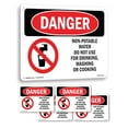 thumbnail image 1 of Non OSHA Danger Rigid Plastic Sign 24 Inch x 18 Inch - 5 Pack, 1 of 8