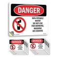 thumbnail image 1 of Non OSHA Danger Vinyl Decal Label 18 Inch x 12 Inch - 10 Pack, 1 of 6