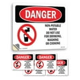thumbnail image 1 of Non OSHA Danger Vinyl Decal Label 18 Inch x 12 Inch - 5 Pack, 1 of 6