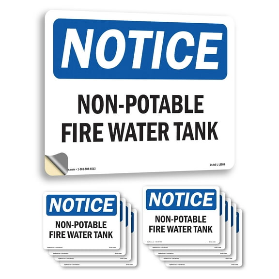 Non OSHA Notice Vinyl Decal Label 24 Inch x 18 Inch - 10 Pack