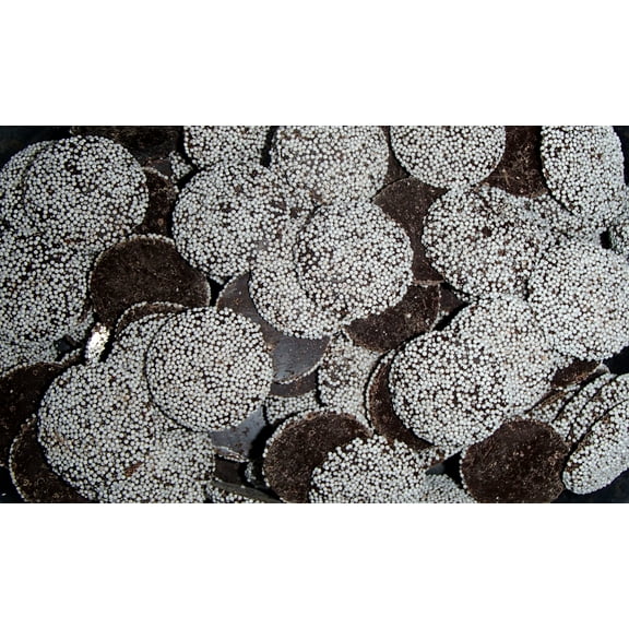 Non Pareil Dark Chocolate Wafers - Guittard Dark Chocolate Non-Pareils - 1 Pound (16 OZ) by CandyKorner