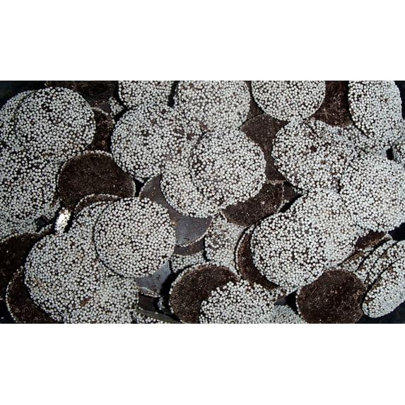 Non Pareil Dark Chocolate Wafers - Guittard Dark Chocolate Non-Pareils - 2.5 Pound (40 OZ) by CandyKorner