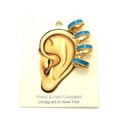 thumbnail image 1 of Non-Pierced Magnetic 4 Ring Cartilage Fashion Ear Cuff, Blue/Gold-Tone, 1 of 3