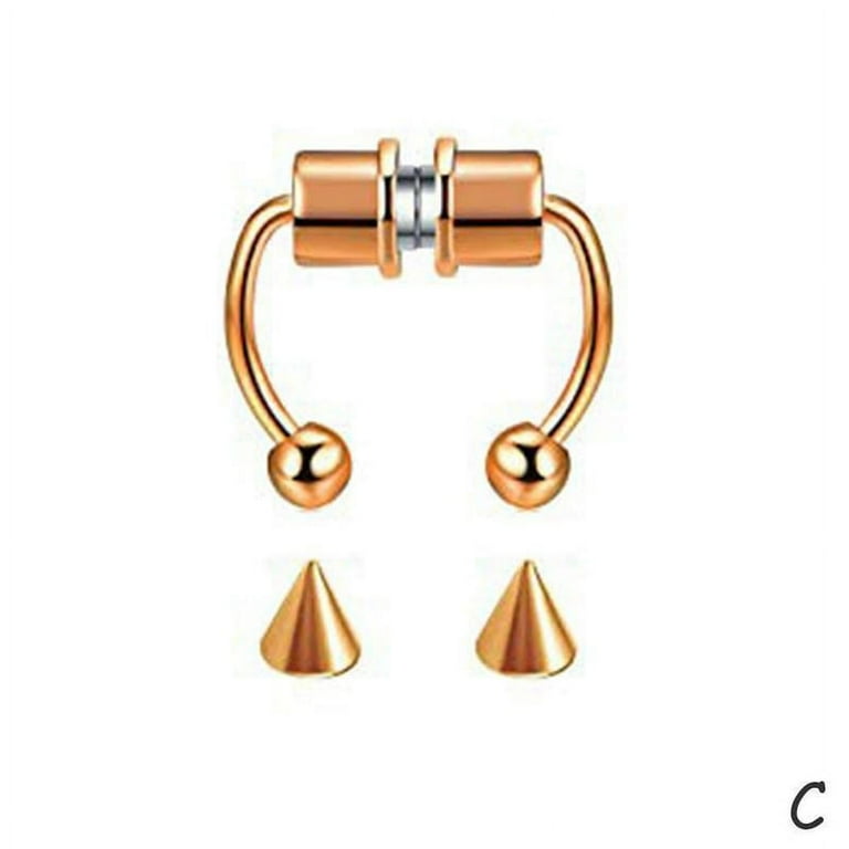 Non-Piercing Magnetic Nose Rings Fake Septum Segment Helix Tragus