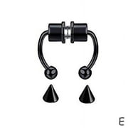 BASHI Non-Piercing Magnetic Nose Rings Fake Septum Segment Helix Tragus Clickers I9G7