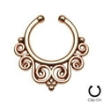 thumbnail image 1 of Non-Piercing Septum Nose Hanger with Tribal Swirls adjustable size, 1 of 3