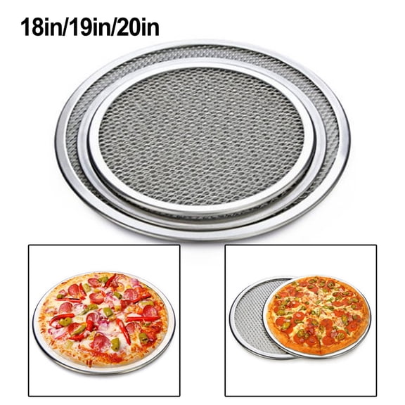 Non  Pizza Screen Pan Baking Tray Metal Aluminum Net Bakeware Kitchen 1pc 20INCH