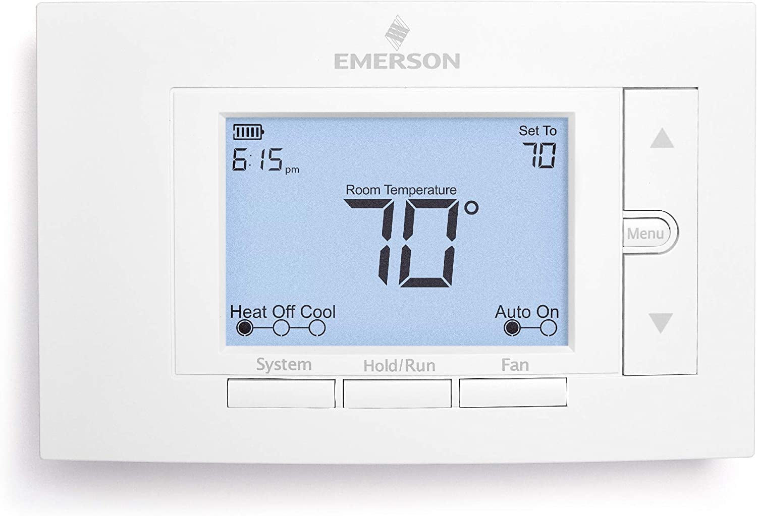 White Digital Non-Programmable Thermostat with Backlit Display