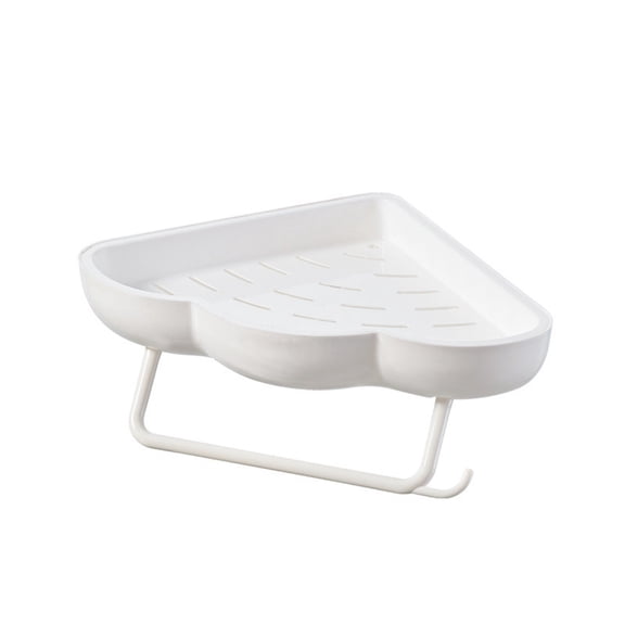 Non Punching Bathroom Storage Rack Bathroom Washroom Face Wash Washbasin Towel Triangle Storage Rack White Dish Soap Holder Kitchen Water Bottle Organizer for Refrigerator Dish Drying Rack Small over