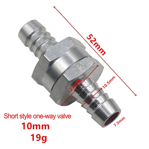 Non Return Valve Single Way Inline 6/8/10/12MM Fuel Air Water Pipe Tube Hose