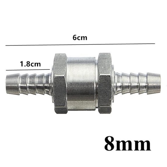 Non Return Valve Single Way Inline 6/8/10/12mm Fuel Air Water Pipe Tube Hose(Watering Equipment)
