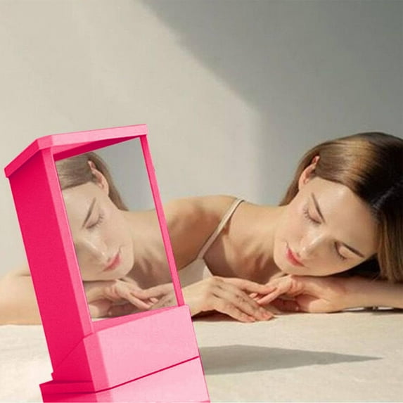 Non Reversing Inverted Standing Vanity for Makeup Hair Styling Beauty Facial Correction - Non-Reversing True Mirror F Large, Make up Mirror, Back to School, Wedding, Christmas,Season, Anniversary,